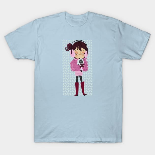 Lady and Cat 1 T-Shirt by EveFarb